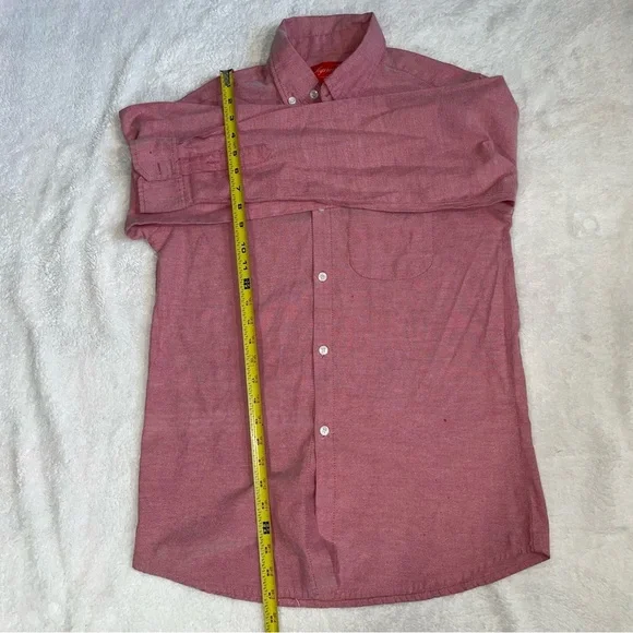 Supreme Red Gingam Long Sleeve Button Cuffes Button Front Shirt - Picture 9 of 9